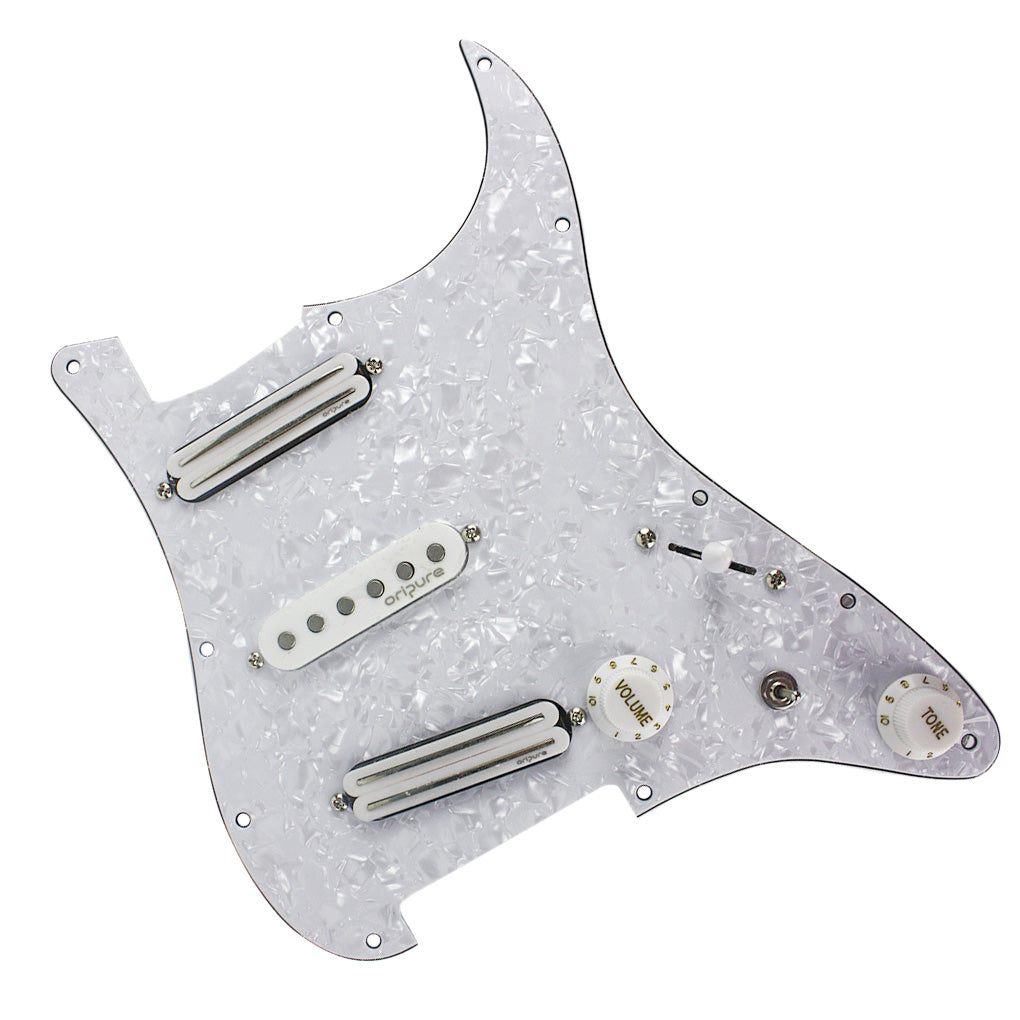 OriPure SSS Prewired Pickguard Set Loaded Alnico 5 Pickups fit FD Strat Guitar