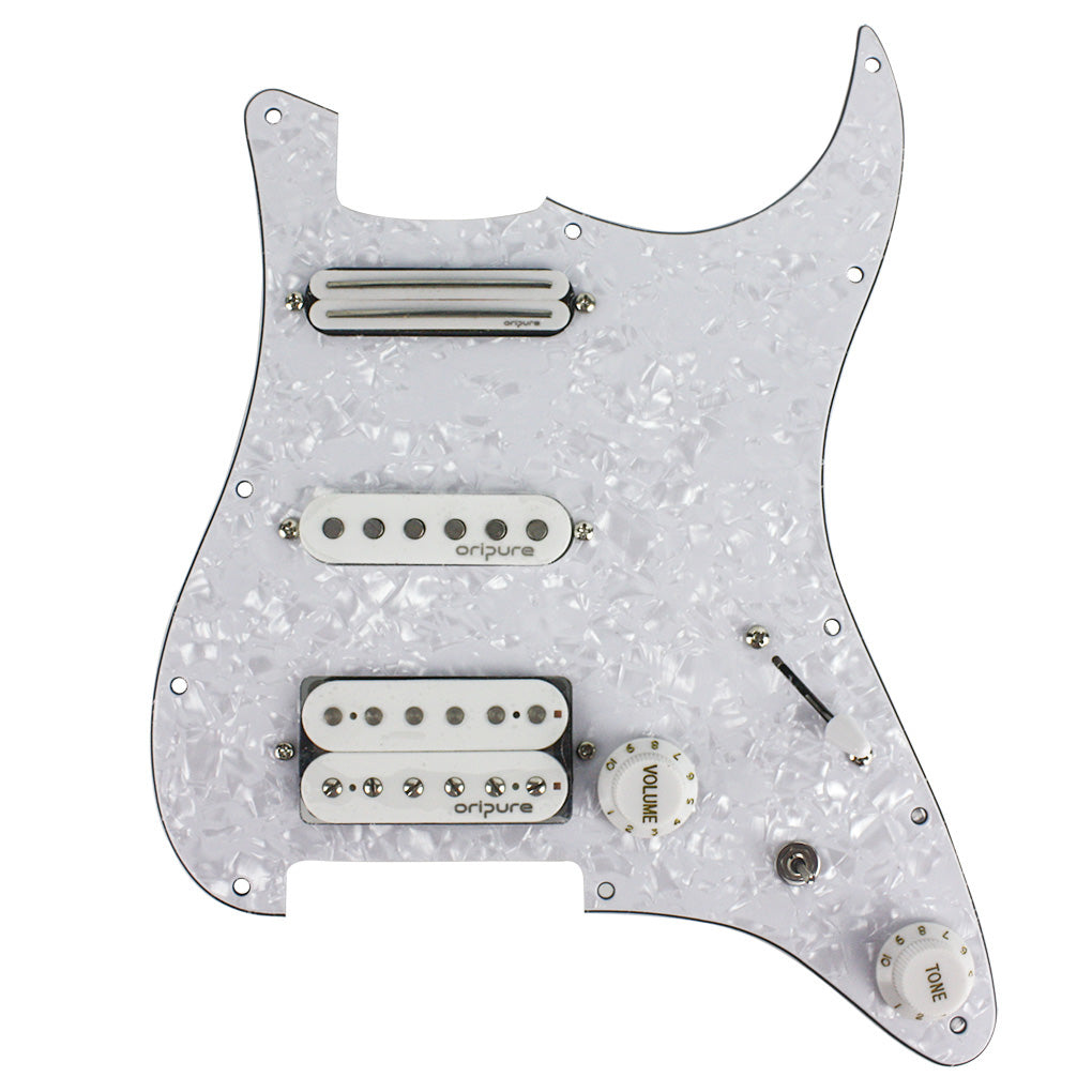 OriPure Prewired HSS Guitar Pickguard Alnico 5 Pickup Set fit FD Strat Guitar