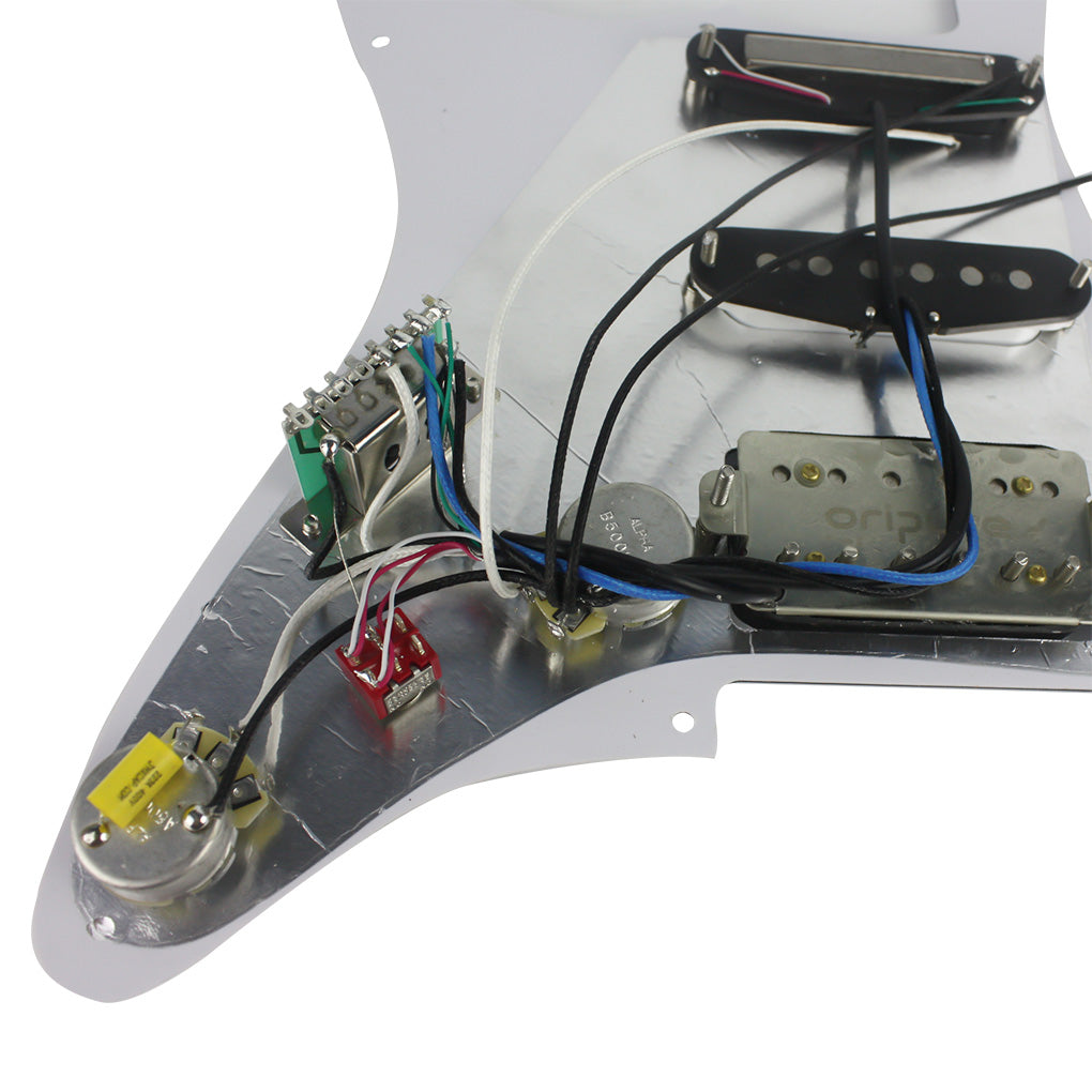 OriPure Prewired HSS Guitar Pickguard Alnico 5 Pickup Set fit FD Strat Guitar