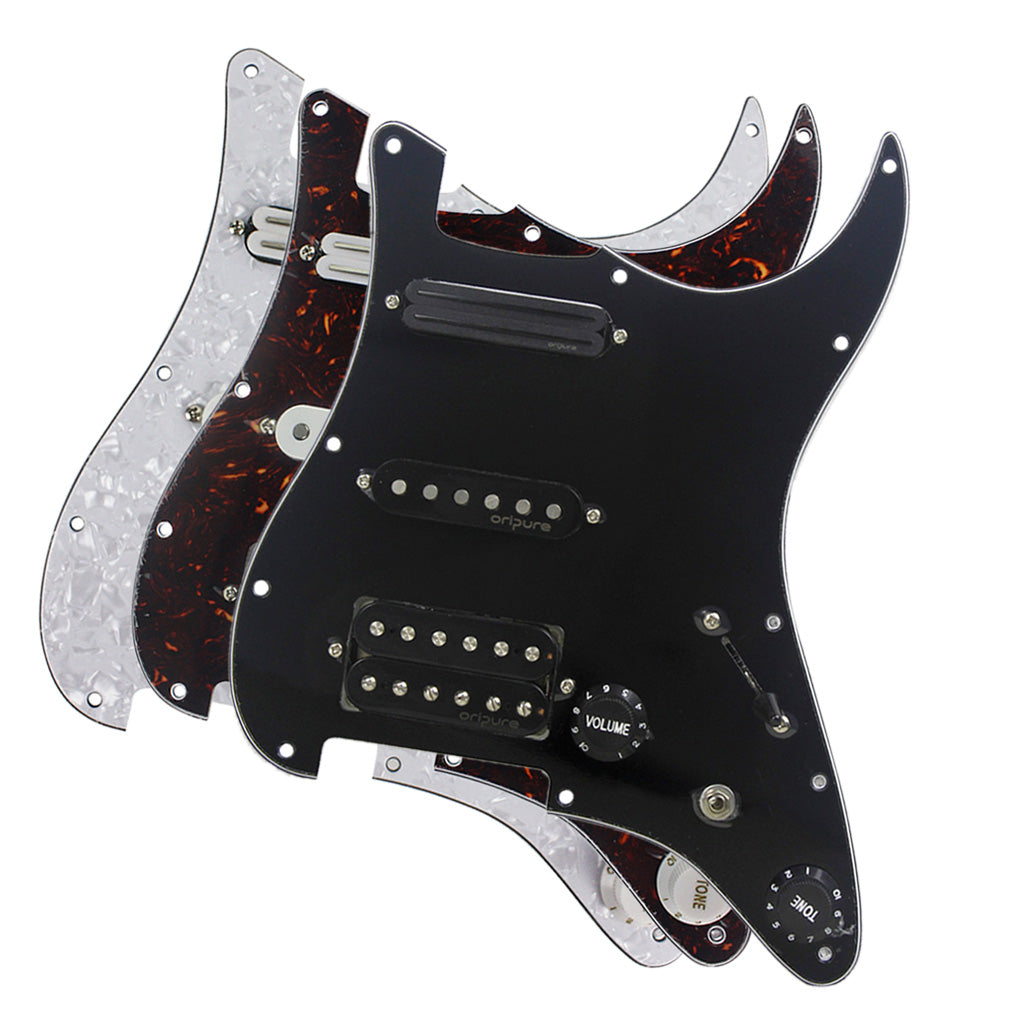 OriPure Prewired HSS Guitar Pickguard Alnico 5 Pickup Set fit FD Strat Guitar