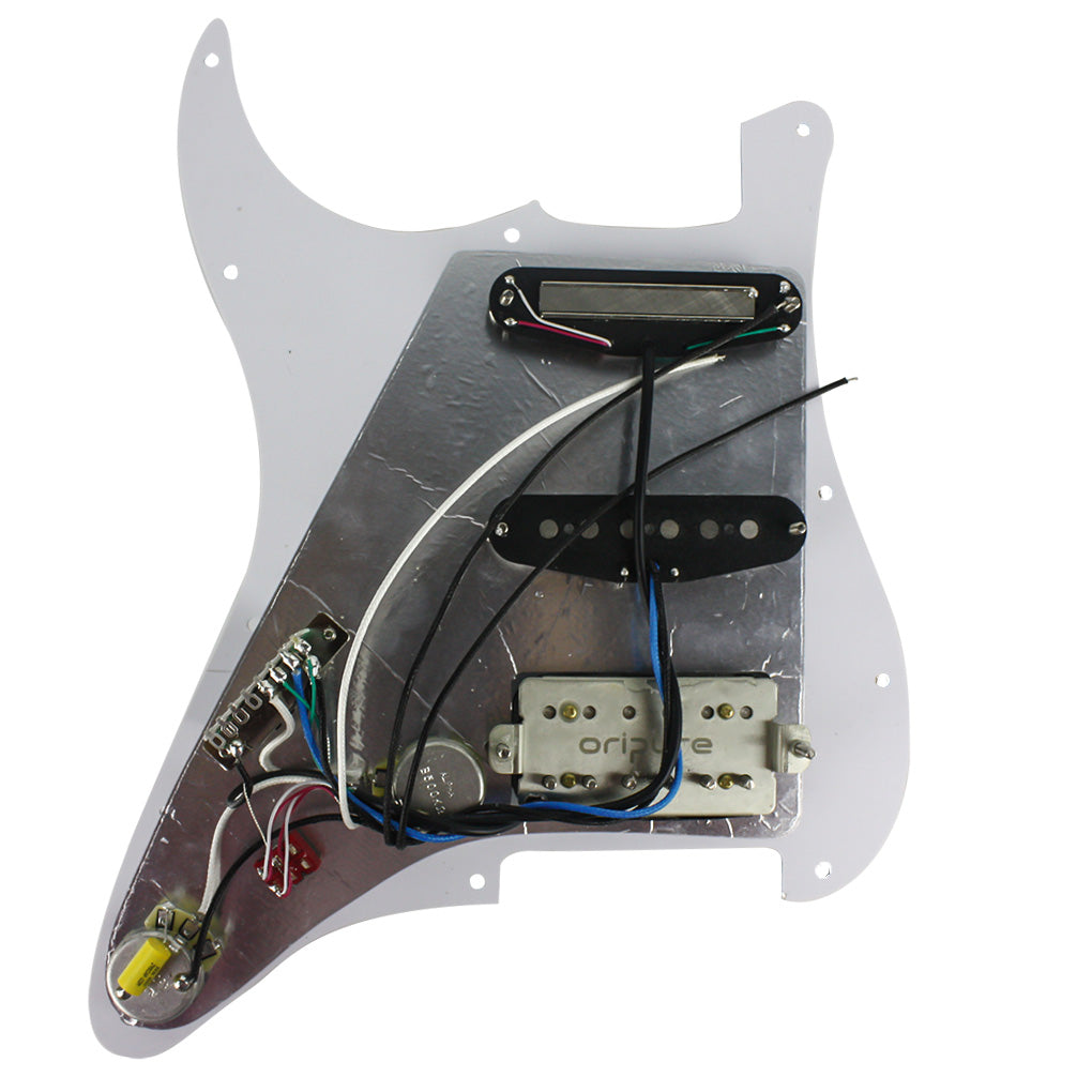 OriPure Prewired HSS Guitar Pickguard Alnico 5 Pickup Set fit FD Strat Guitar