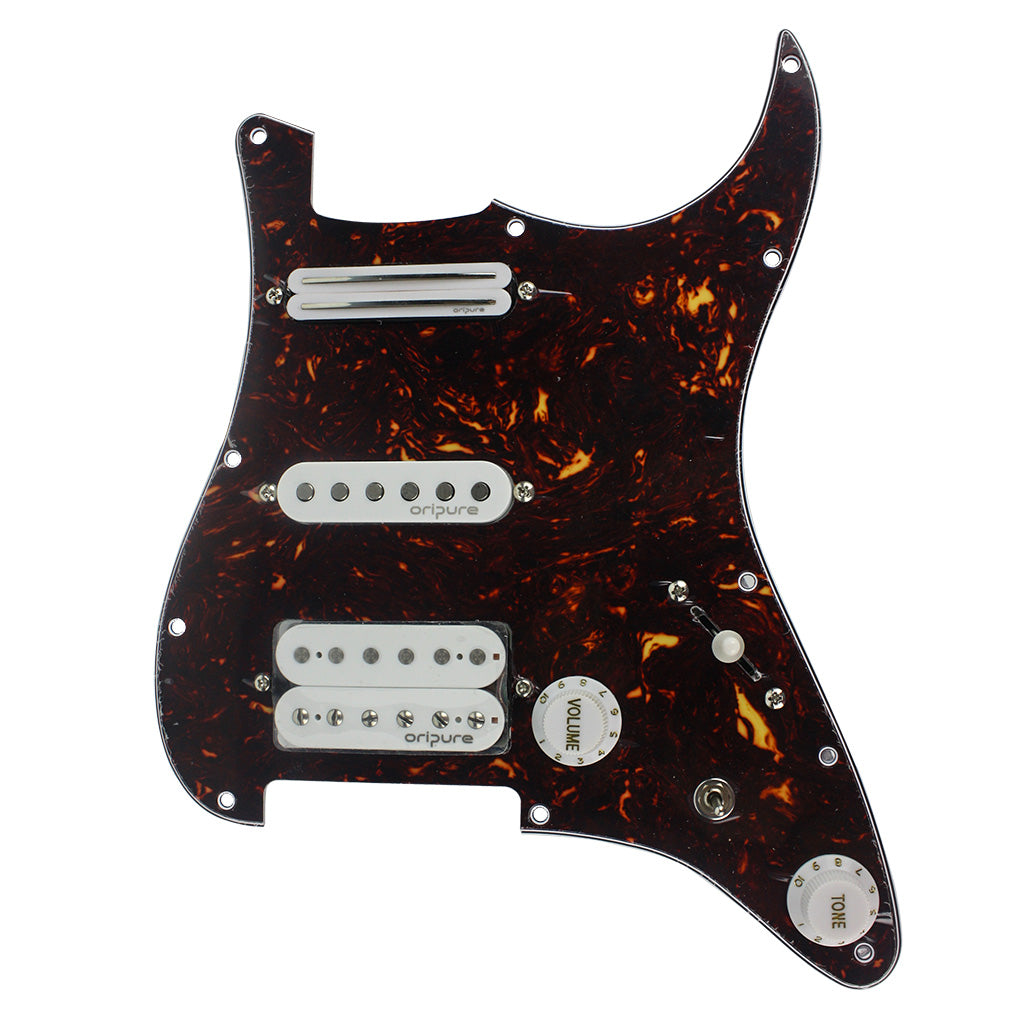 OriPure Prewired HSS Guitar Pickguard Alnico 5 Pickup Set fit FD Strat Guitar