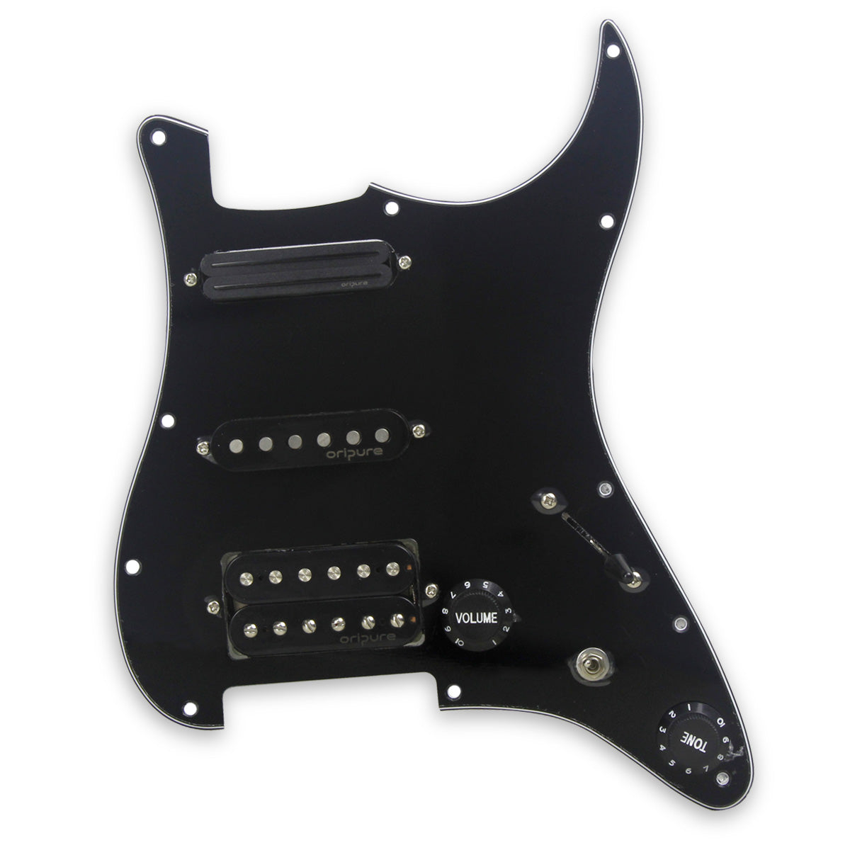 OriPure Prewired HSS Guitar Pickguard Alnico 5 Pickup Set fit FD Strat Guitar