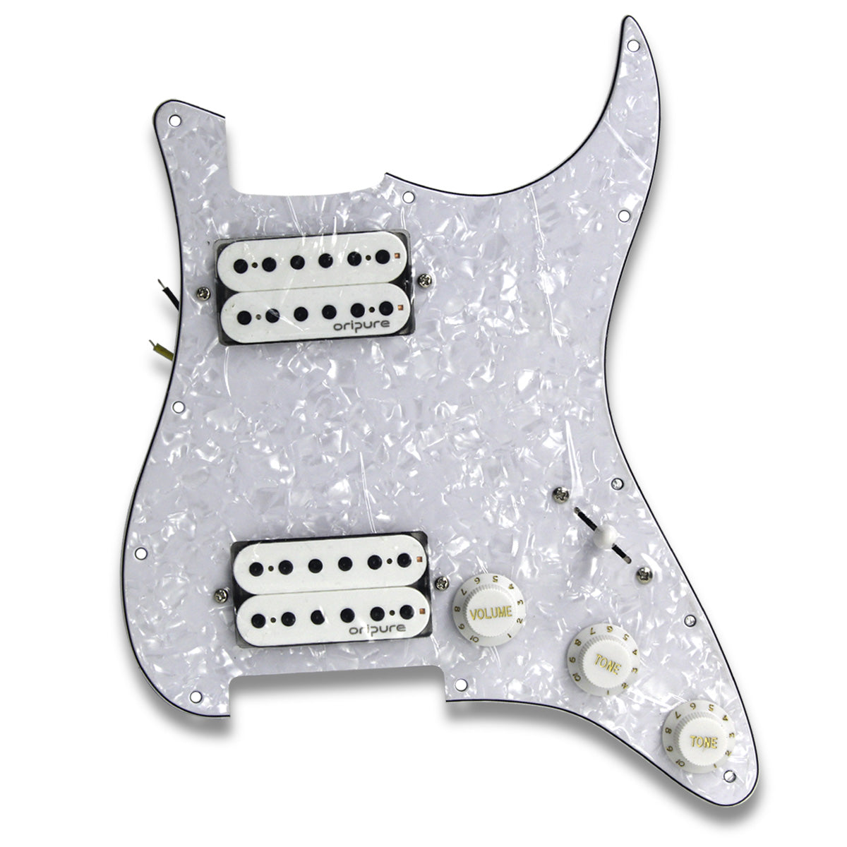 OriPure Prewired HH Pickguard Alnico 5 Humbucker Pickup Set fit FD Strat Guitar