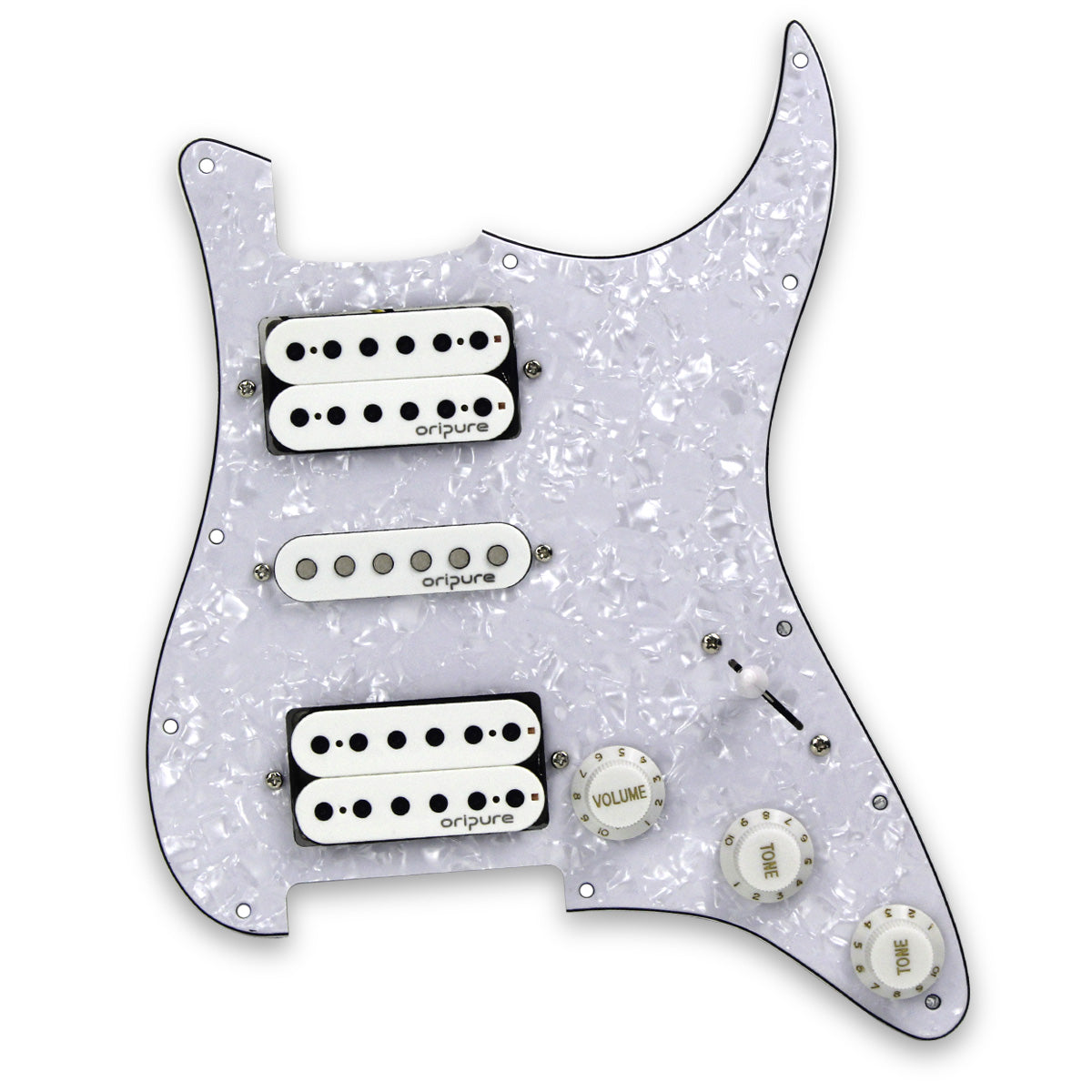 OriPure HSH Prewired Pickguard Loaded Alnico 5 Pickup Set fit HSH Strat Guitar