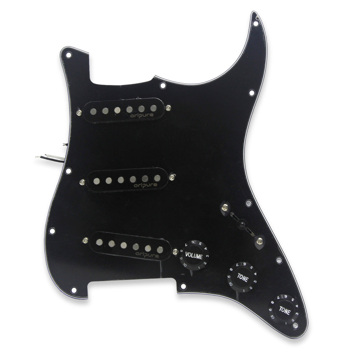 OriPure Prewired SSS Pickguard Loaded Alnico 5 Single Coil Pickups fit FD Strat Guitar
