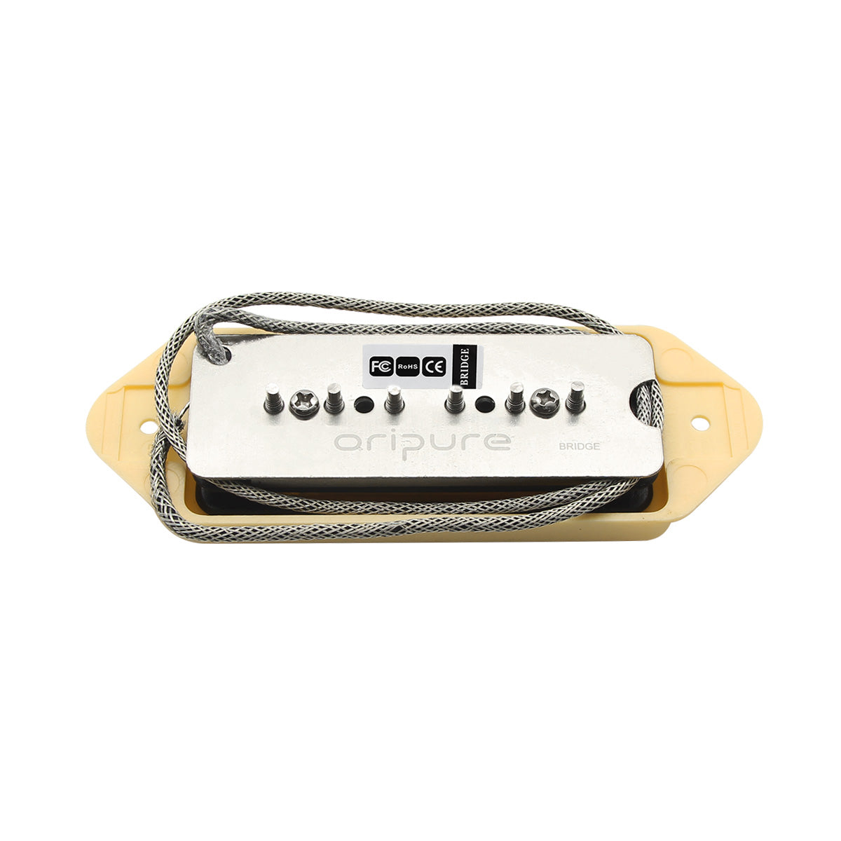 OriPure JDPY501 Alnico 5 Vintage P90 Dog Ear Bridge Pickup 9.5K , Cream or Black