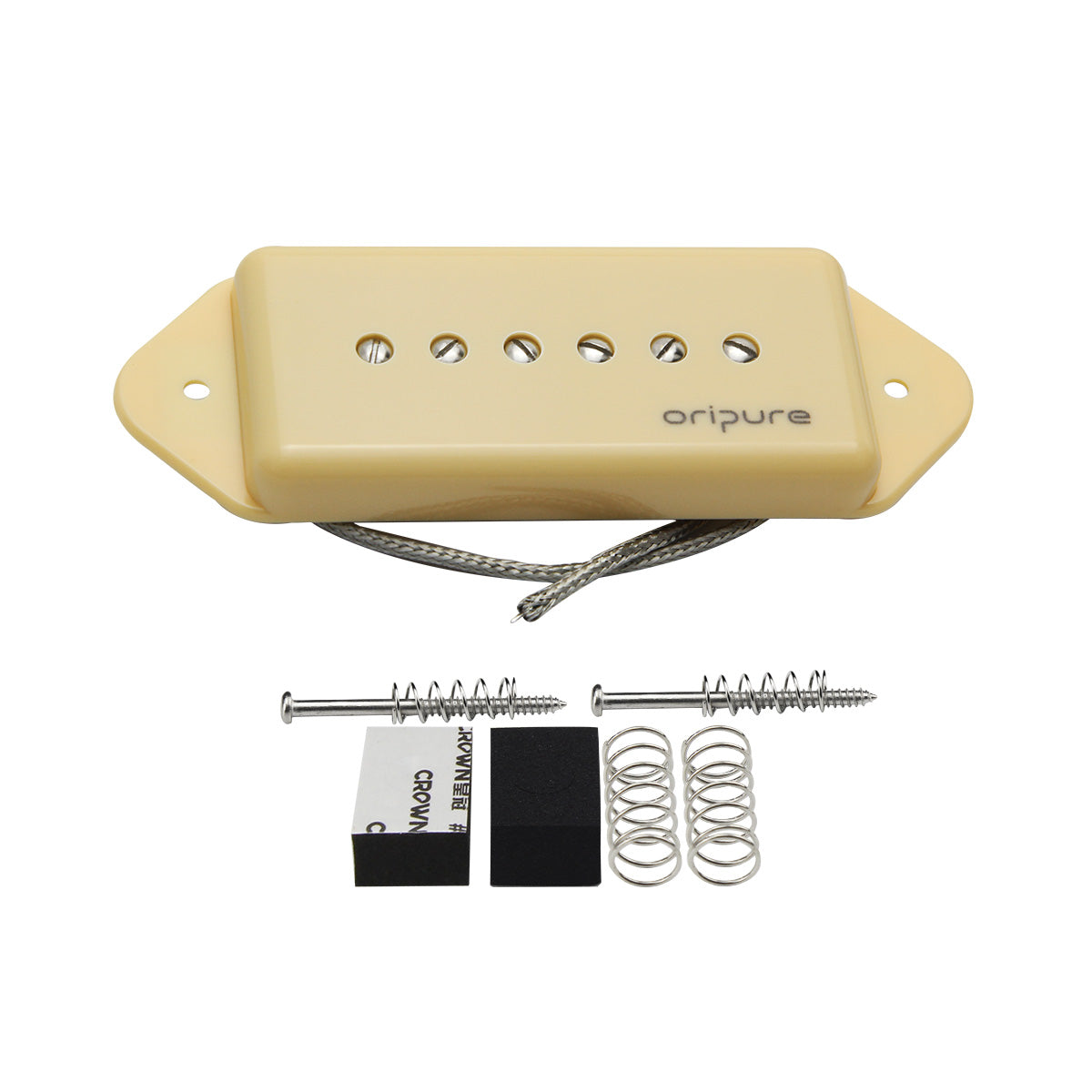 OriPure JDPY201 Alnico II P-90 “Dog ear” Single Coil Pickup, Cream or Black
