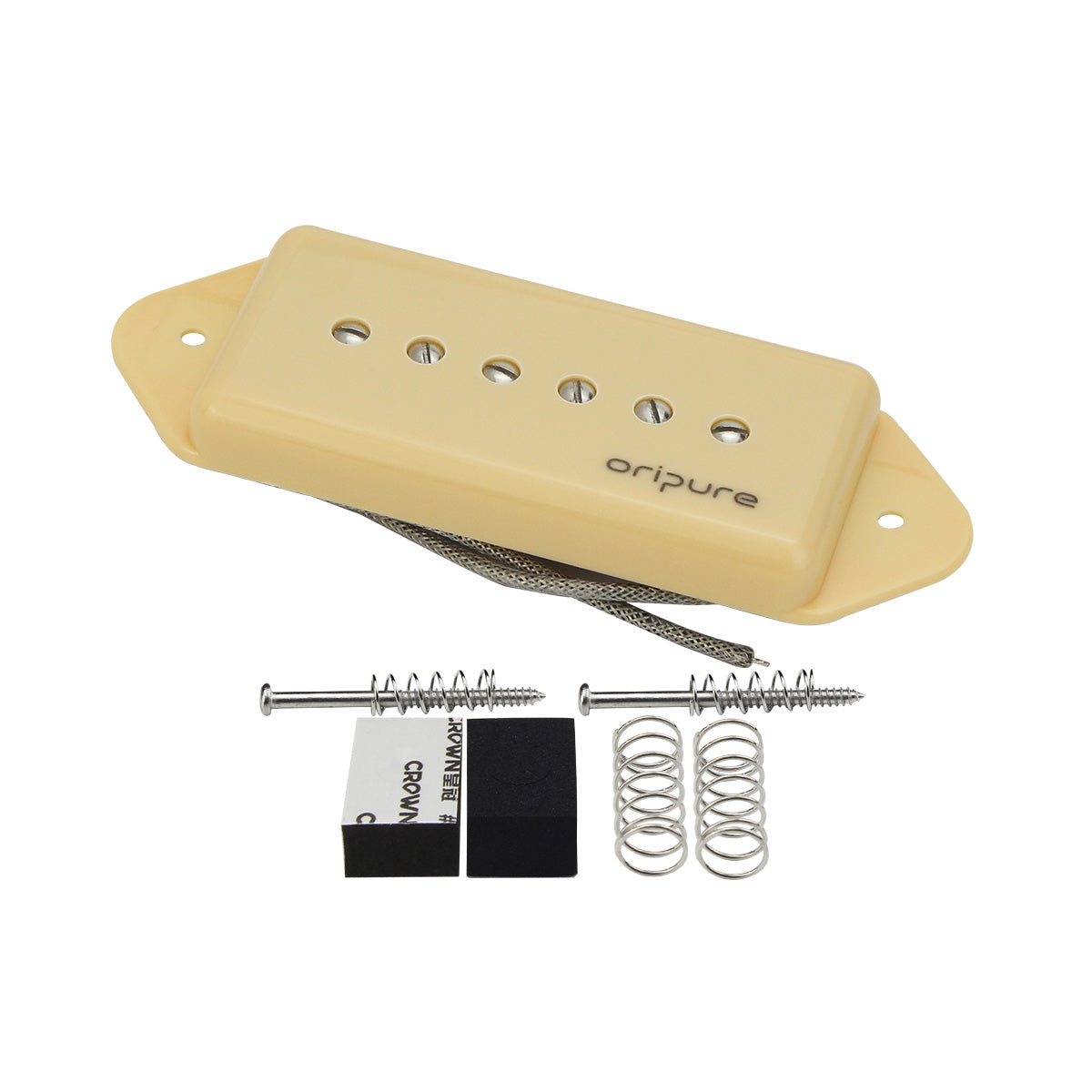 OriPure JDPY201 Alnico II P-90 “Dog ear” Single Coil Pickup, Cream or Black
