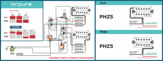 HH-2T2V(COIL SPILTING) OriPure Pickups Wiring Diagram - 15