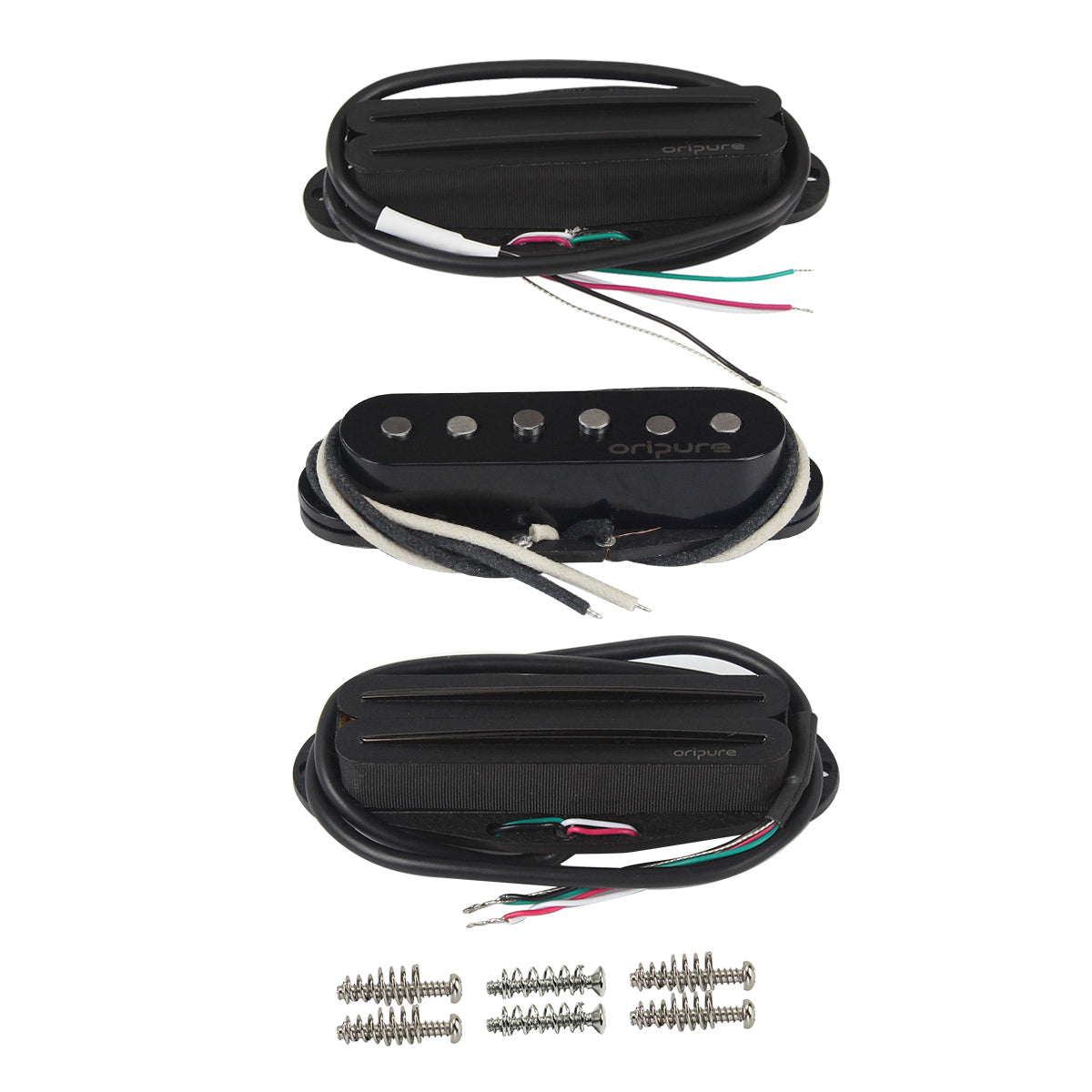 OriPure Small Double Track Alnico5 Dual Pickup RSR Set,N10.6+M6.5(R)+B13.6