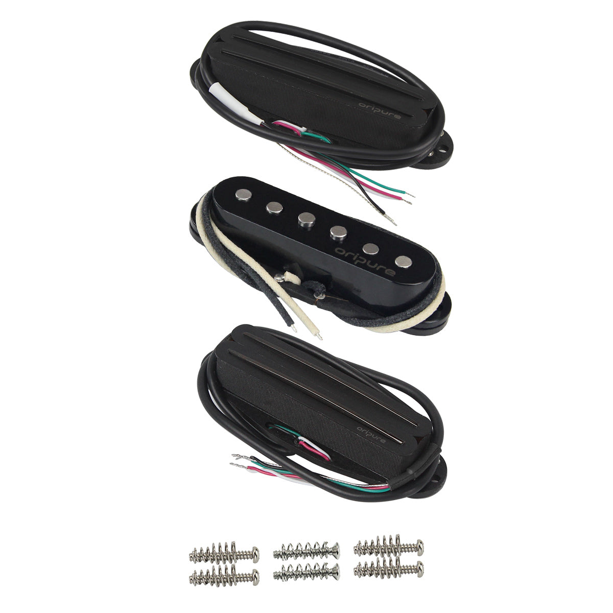 OriPure Small Double Track Alnico5 Dual Pickup RSR Set,N10.6+M6.5(R)+B13.6