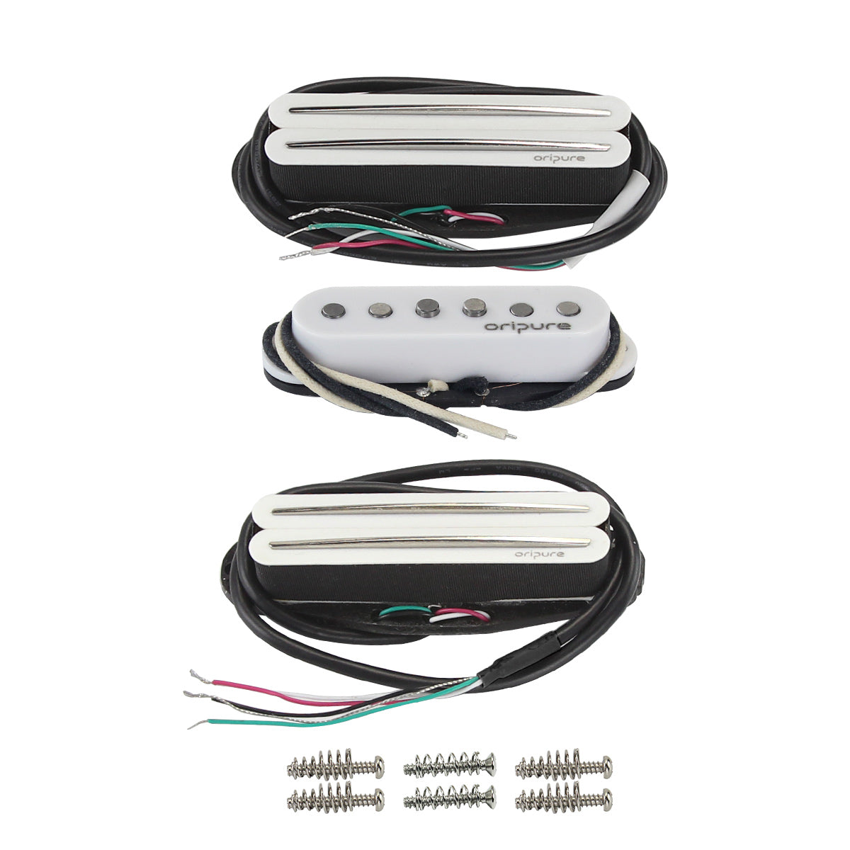 OriPure Small Double Track Alnico5 Dual Pickup RSR Set,N10.6+M6.5(R)+B13.6