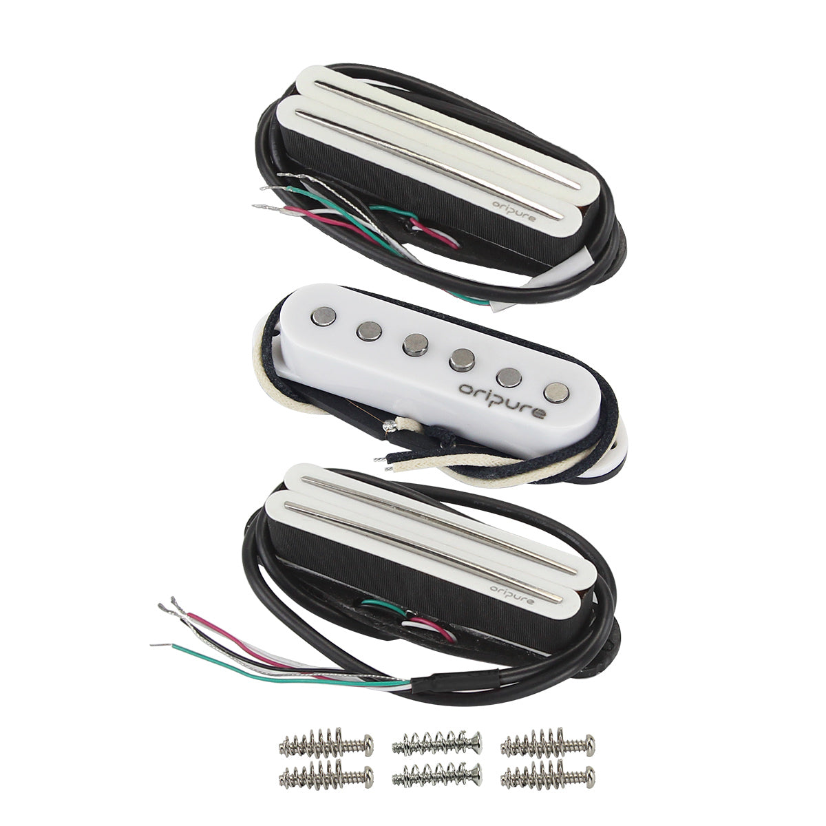 OriPure Small Double Track Alnico5 Dual Pickup RSR Set,N10.6+M6.5(R)+B13.6