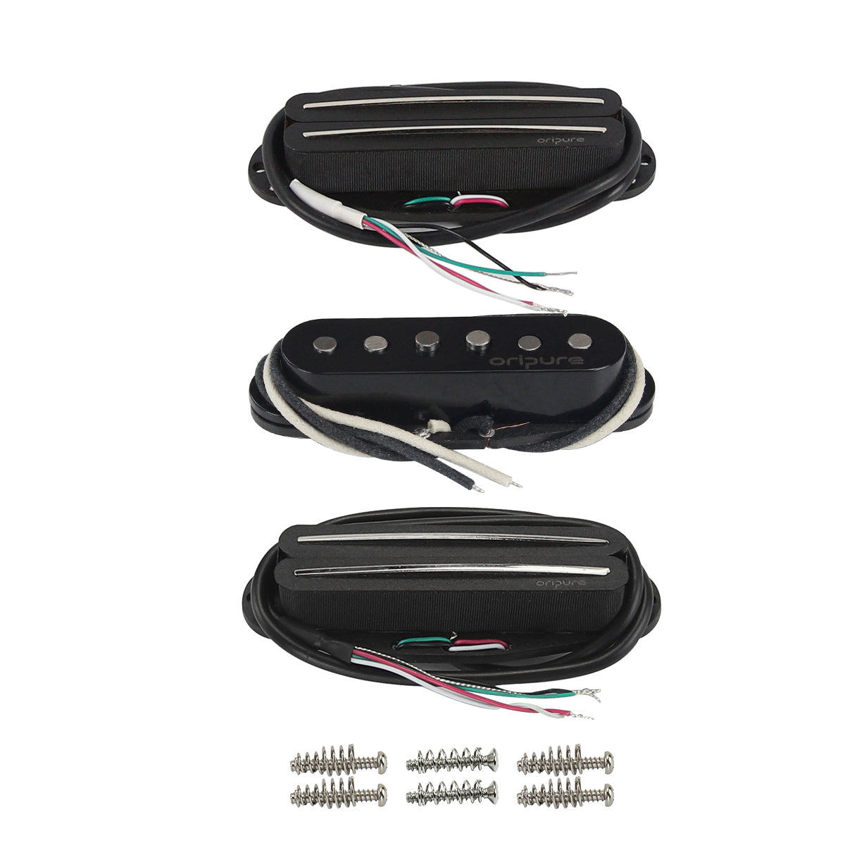 OriPure Small Double Track Alnico5 Dual Pickup RSR Set,N10.6+M6.5(R)+B13.6