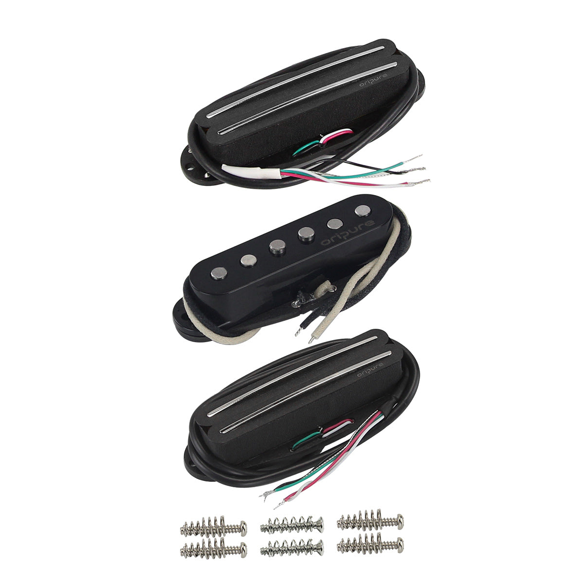 OriPure Small Double Track Alnico5 Dual Pickup RSR Set,N10.6+M6.5(R)+B13.6