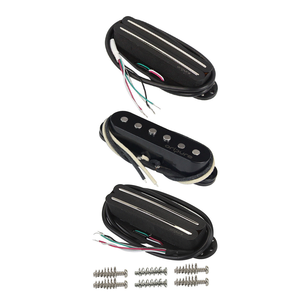 OriPure Small Double Track Alnico5 Dual Pickup RSR Set,N10.6+M6.5(R)+B13.6