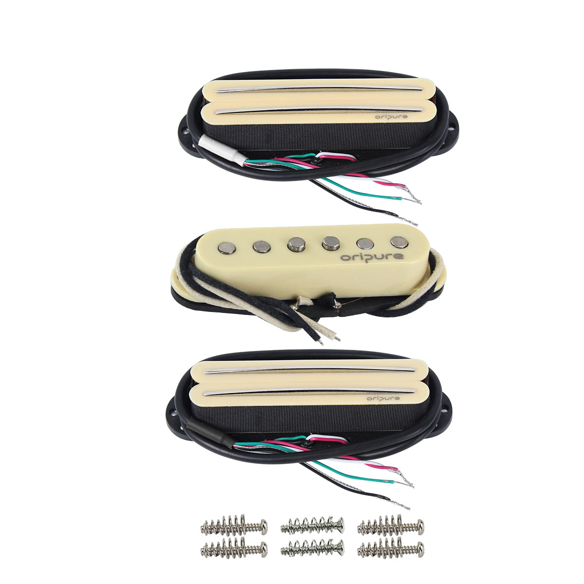 OriPure Small Double Track Alnico5 Dual Pickup RSR Set,N10.6+M6.5(R)+B13.6