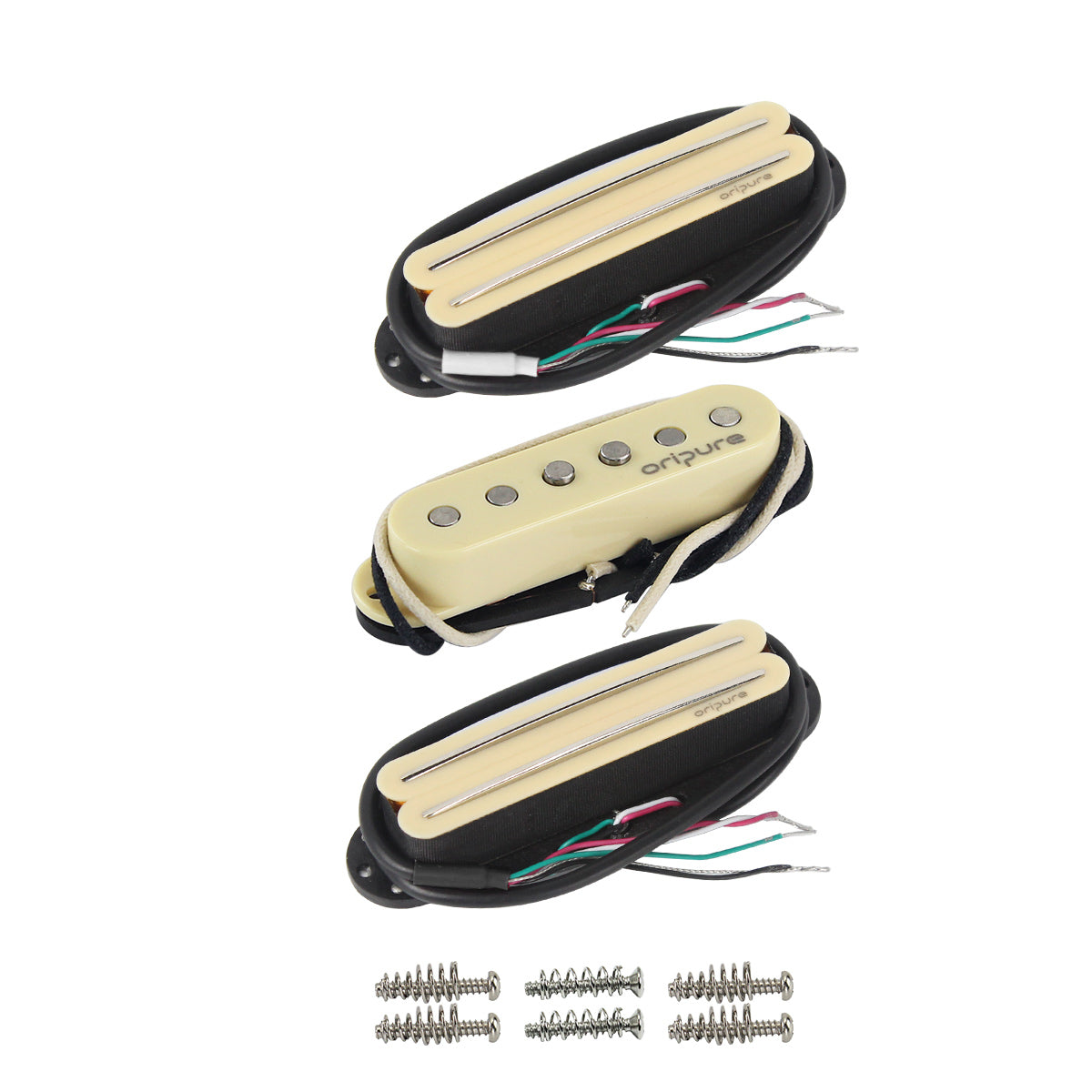 OriPure Small Double Track Alnico5 Dual Pickup RSR Set,N10.6+M6.5(R)+B13.6