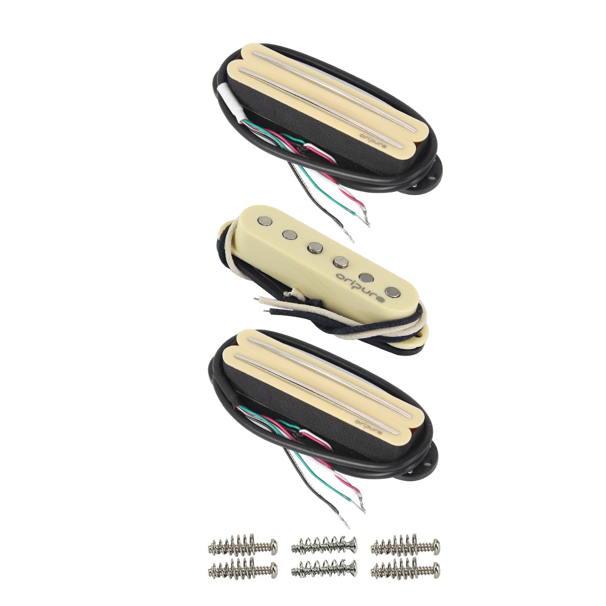 OriPure Small Double Track Alnico5 Dual Pickup RSR Set,N10.6+M6.5(R)+B13.6