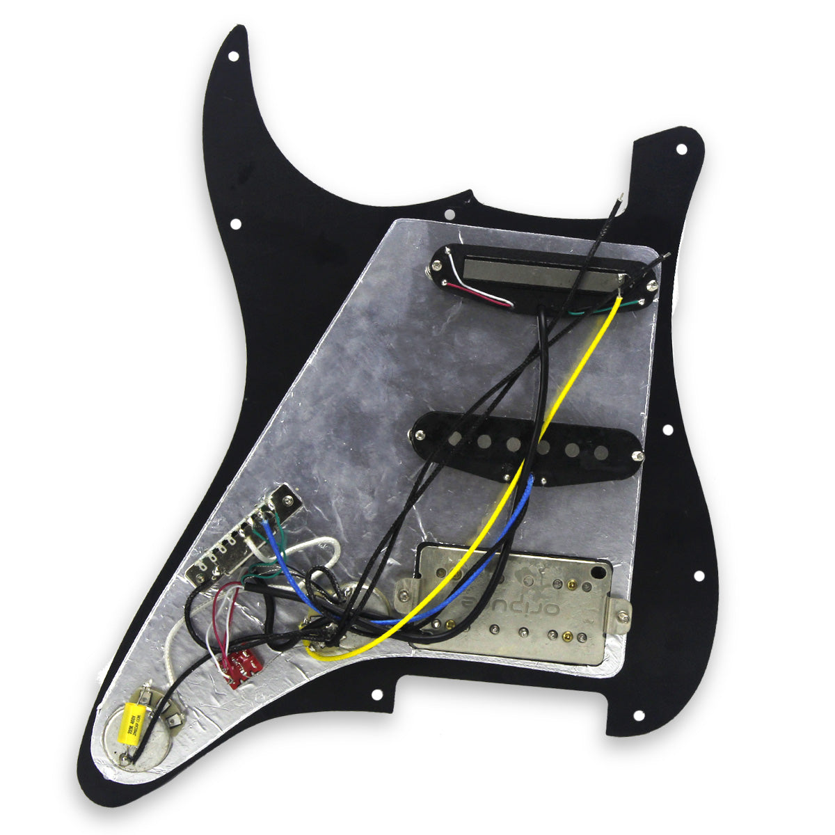 OriPure Prewired HSS Guitar Pickguard Alnico 5 Pickup Set fit FD Strat Guitar