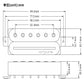 OriPure PSB2 Alnico Rail/Hex Hybrid Open Humbucker