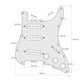 OriPure Prewired SSS Pickguard Loaded Alnico 5 Single Coil Pickups fit FD Strat Guitar